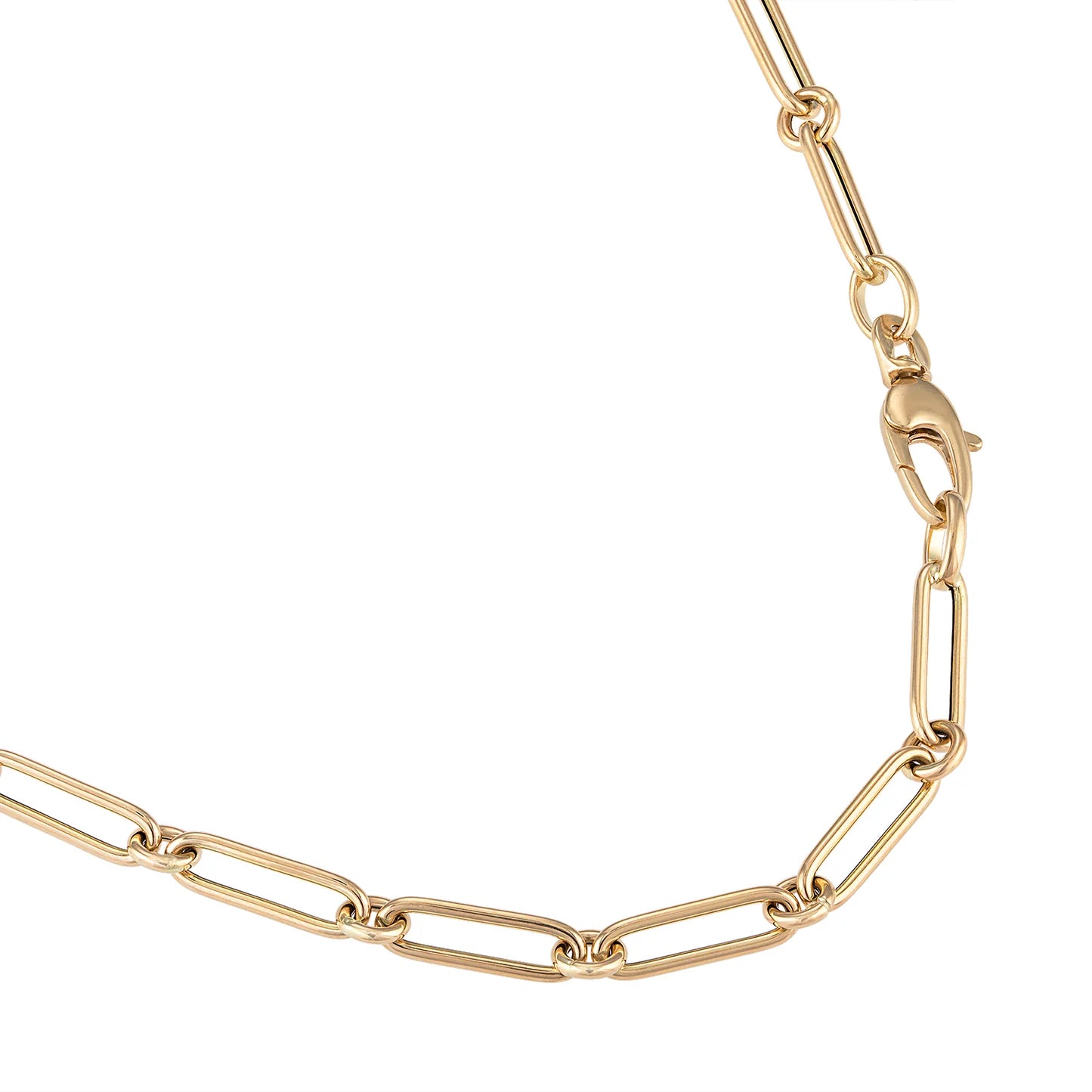 Hollow Alternating Paperclip Bracelet