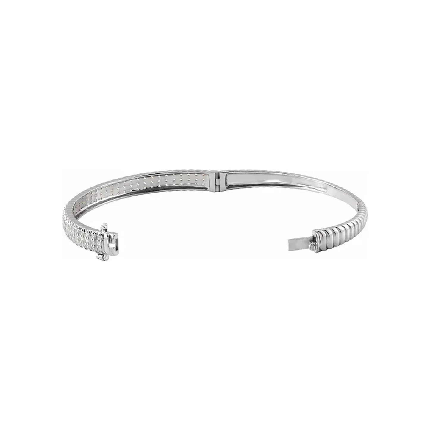 Lab-Grown Diamond Petal Bangle