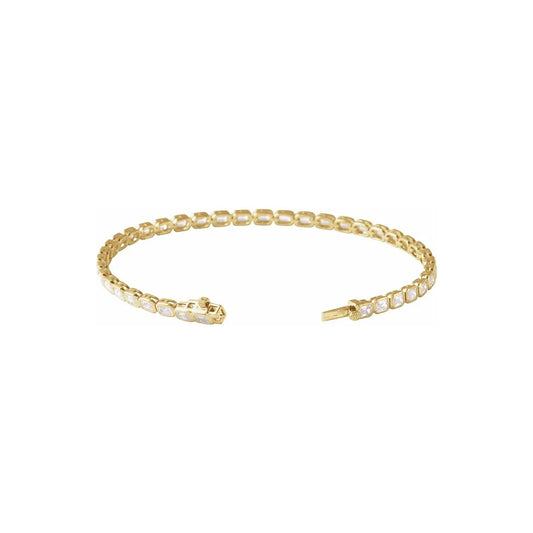 Emerald Cut Lab-Grown Diamond Tennis Bracelet