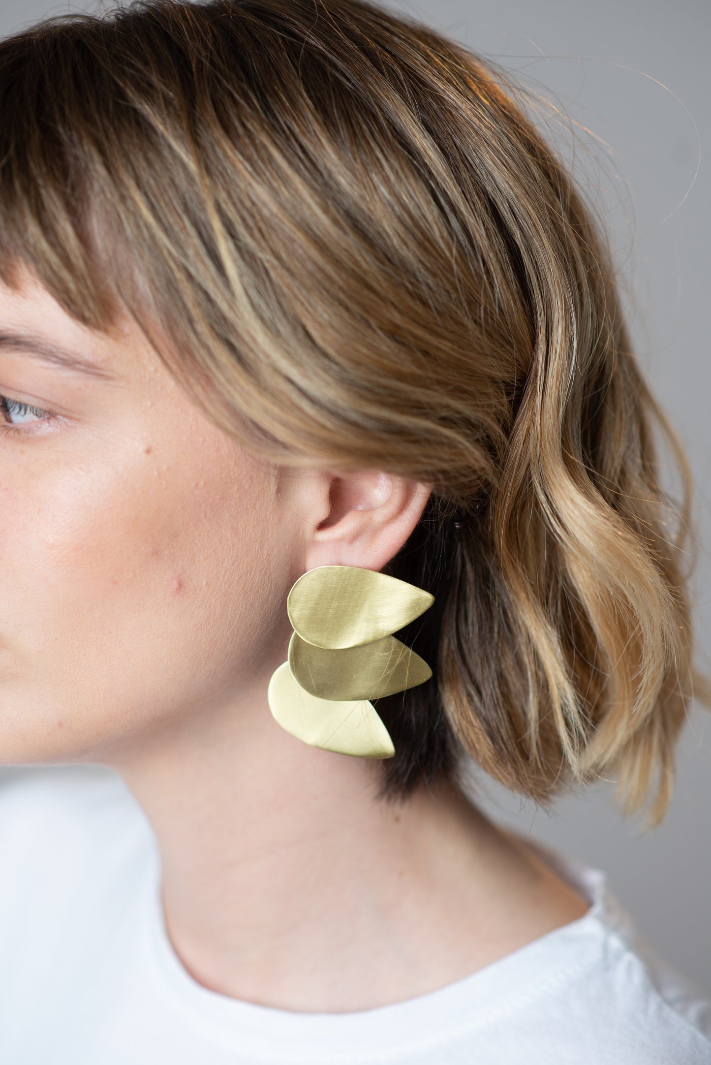 Three Drop Large Earrings