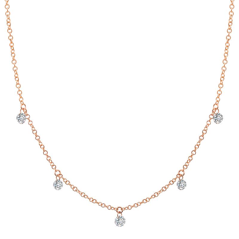 Floating Diamond Dangle Necklace
