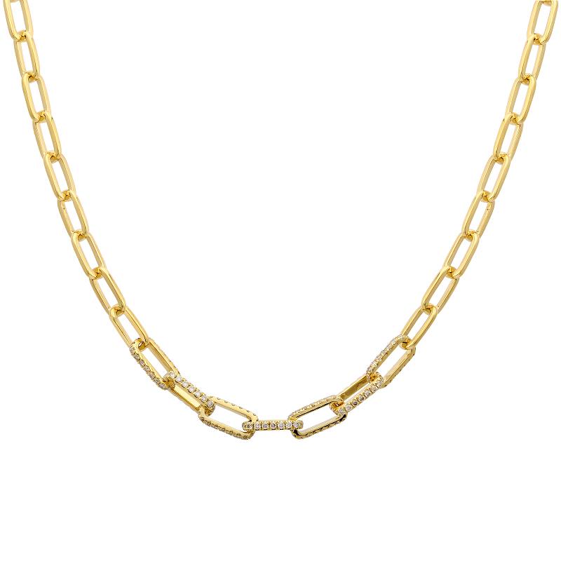 Diamond Paper Clip Chain