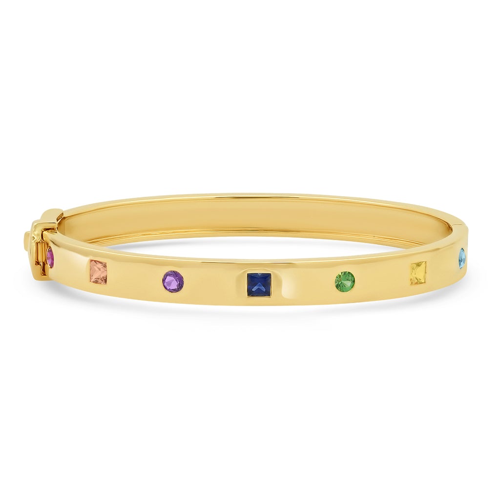 Mixed Gemstone Bangle