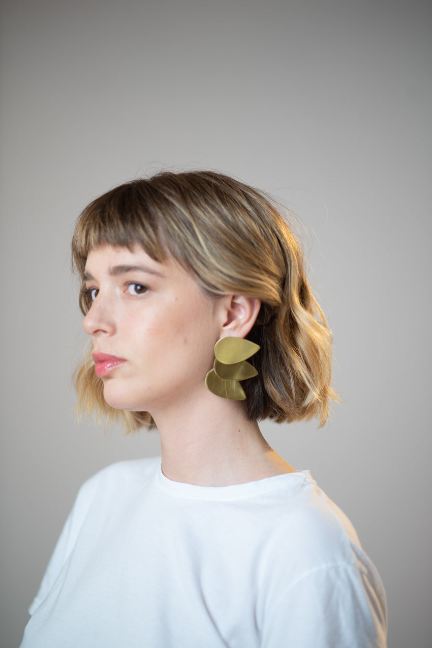 Three Drop Large Earrings