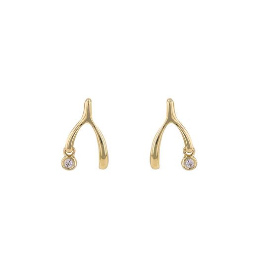 Wishbone Diamond Studs