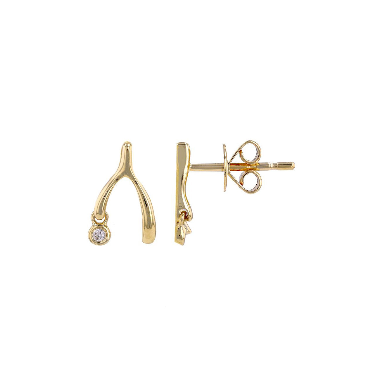 Wishbone Diamond Studs