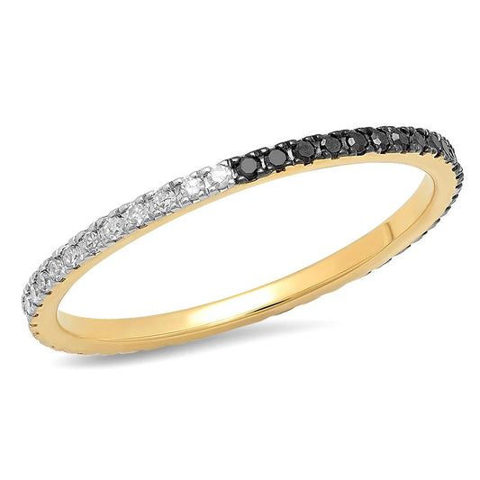 Black and White Diamond Eternity Band