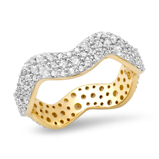 Diamond Squiggle Ring