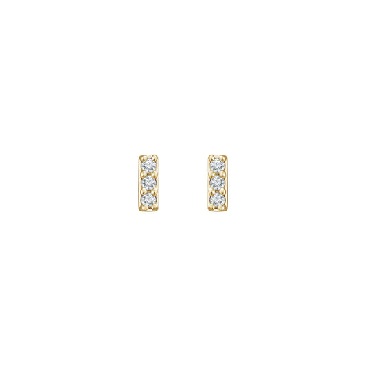 Teeny Diamond Bar Studs