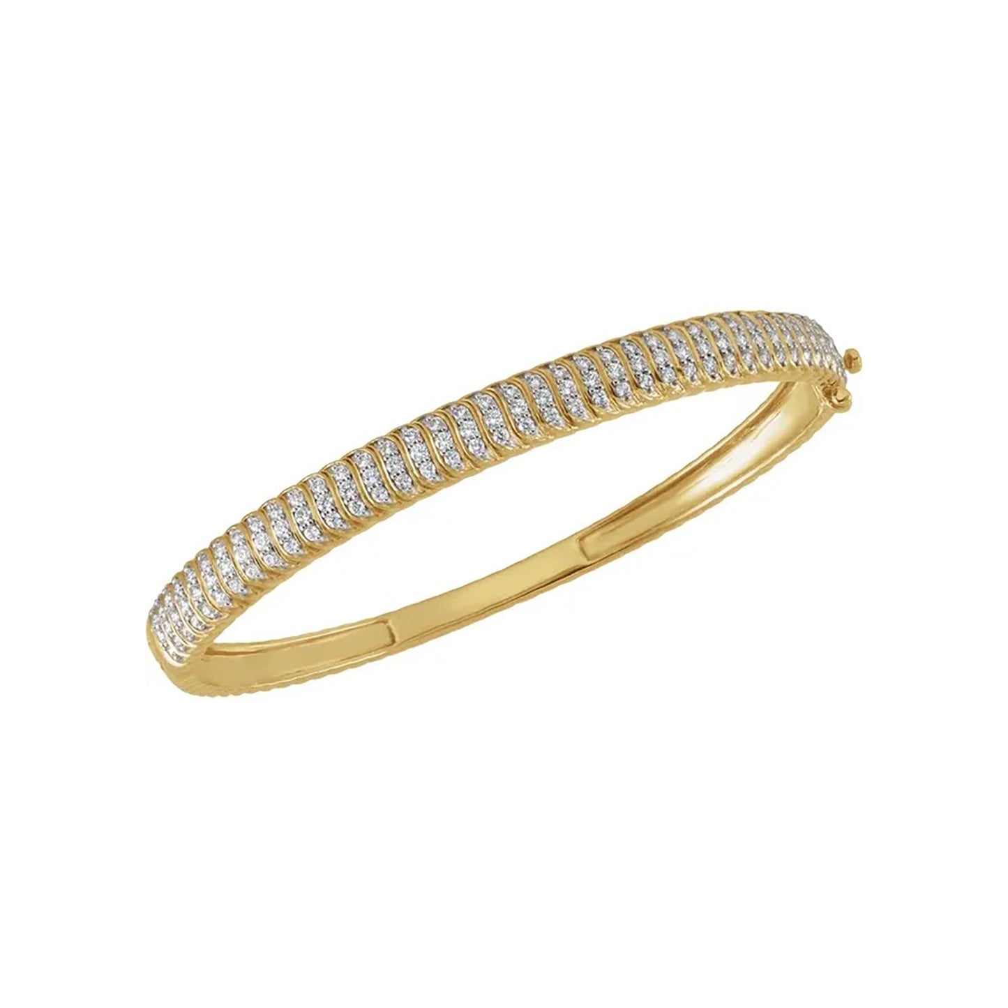 Lab-Grown Diamond Petal Bangle