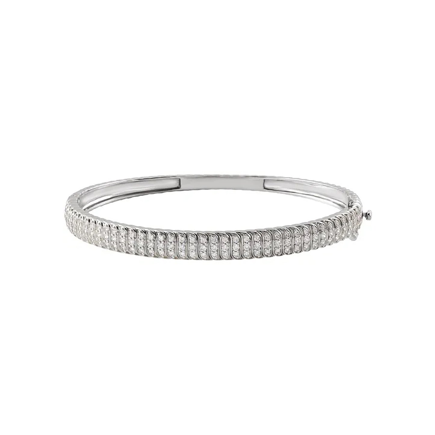 Lab-Grown Diamond Petal Bangle