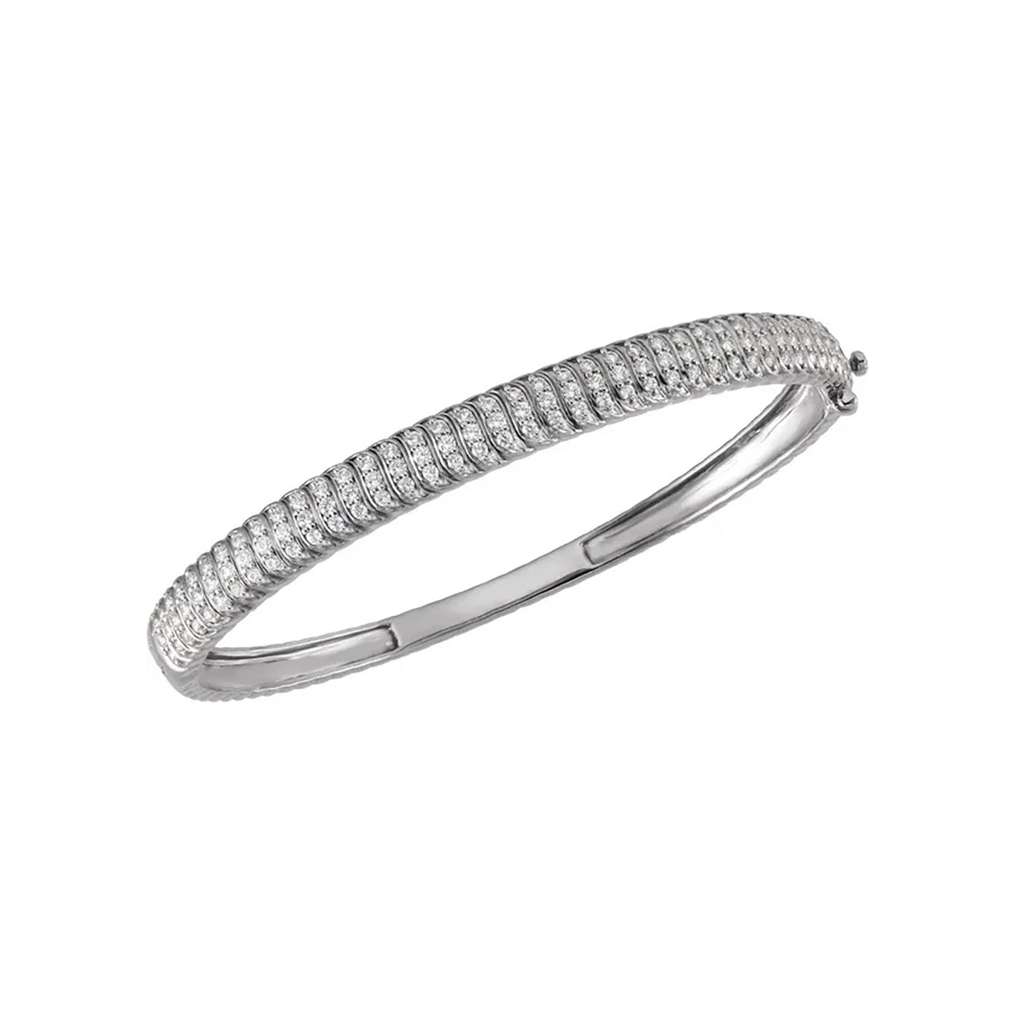 Lab-Grown Diamond Petal Bangle