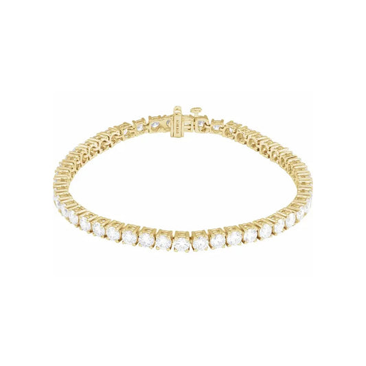 round lab grown diamond tennis bracelet 8 carat 14k gold