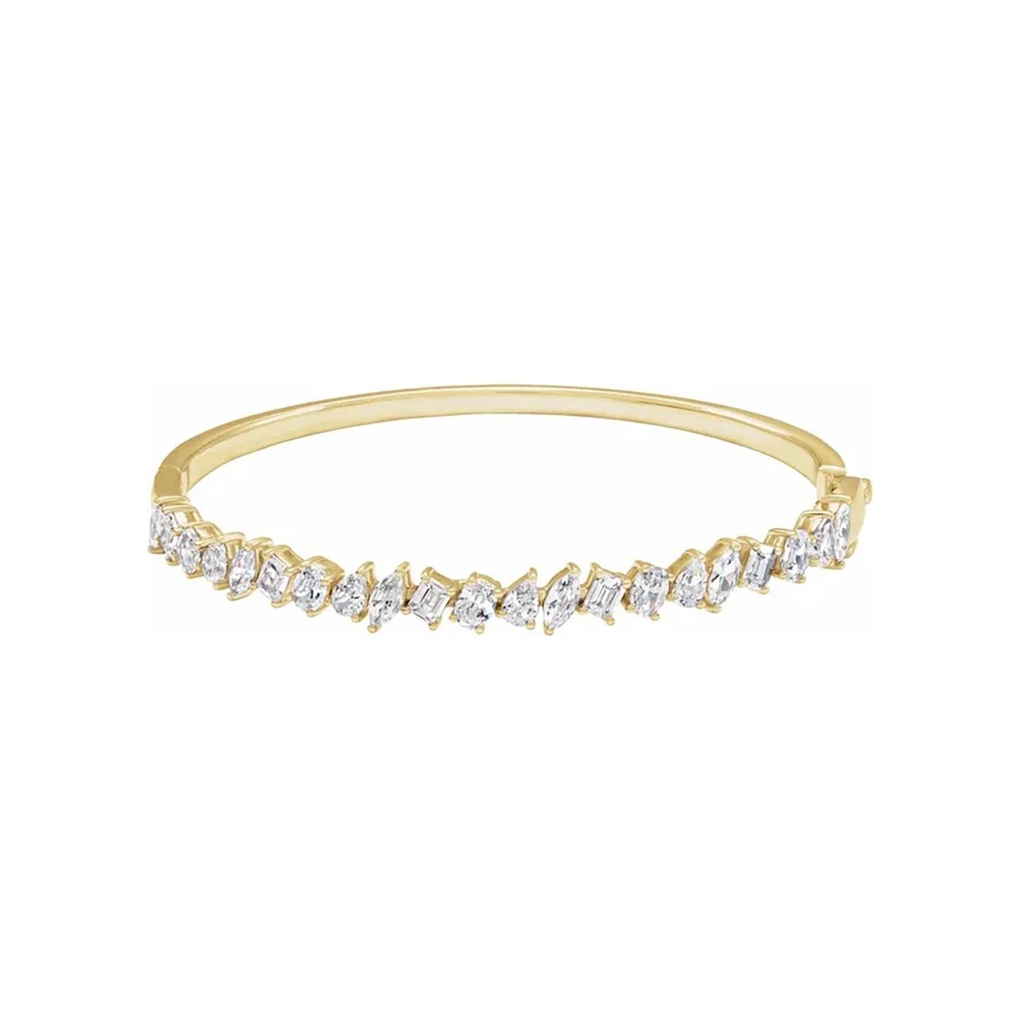 Mixed Shape Lab-Grown Diamond Bangle