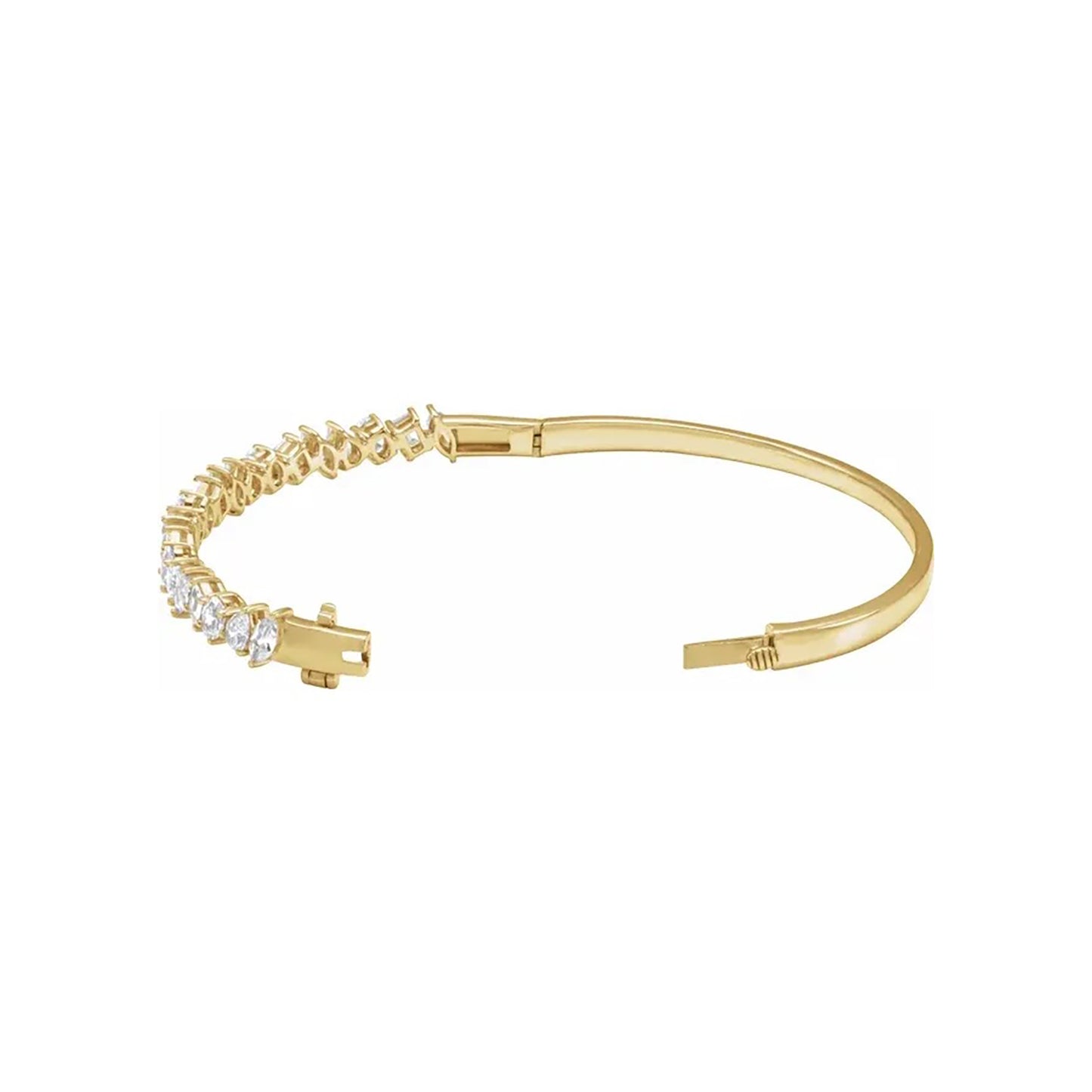 Mixed Shape Lab-Grown Diamond Bangle