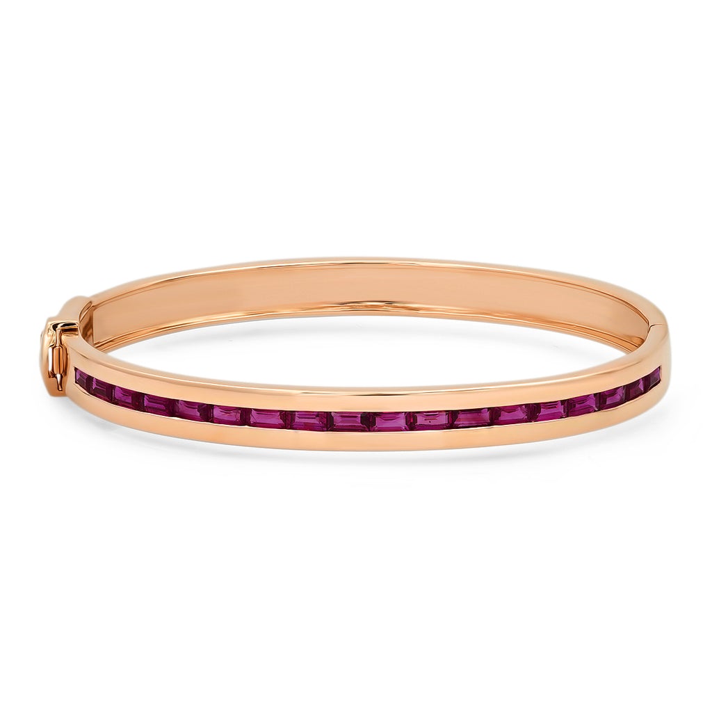 Ruby Baguette Row Bangle