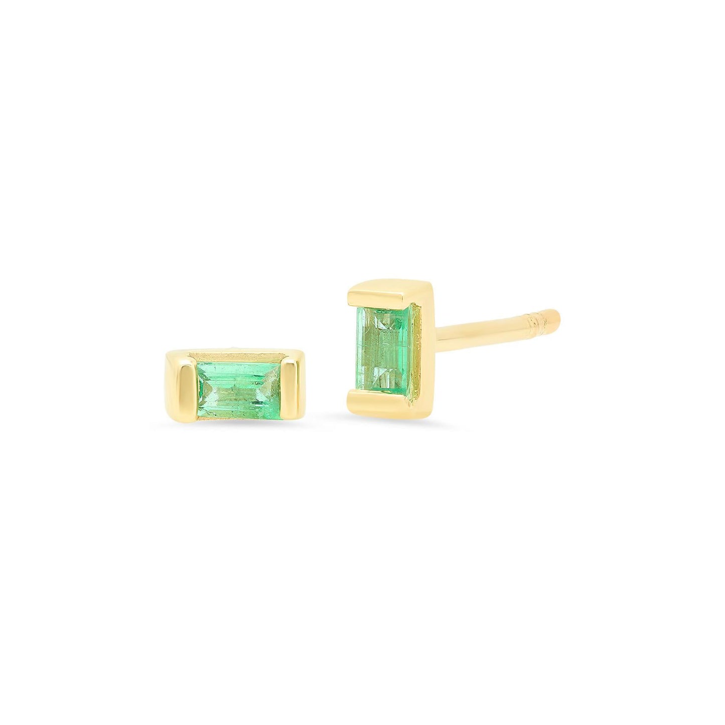 Mini Baguette Stud Earrings