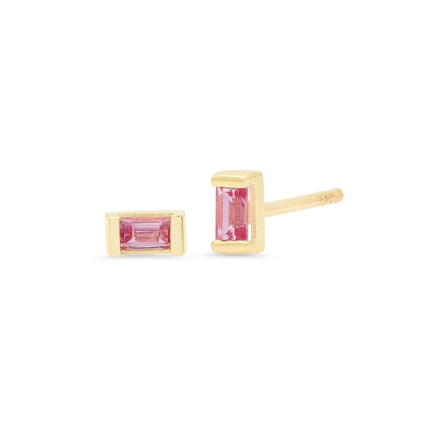 Mini Baguette Stud Earrings