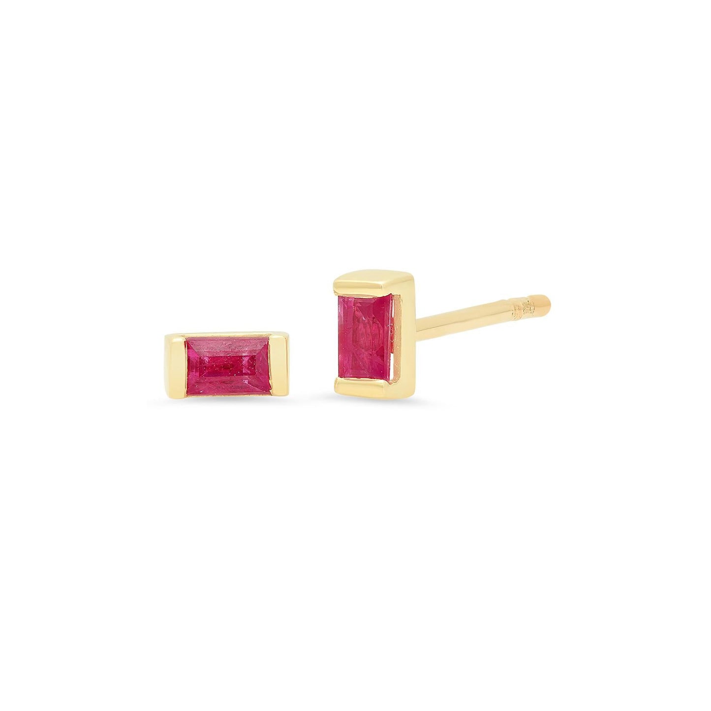 Mini Baguette Stud Earrings