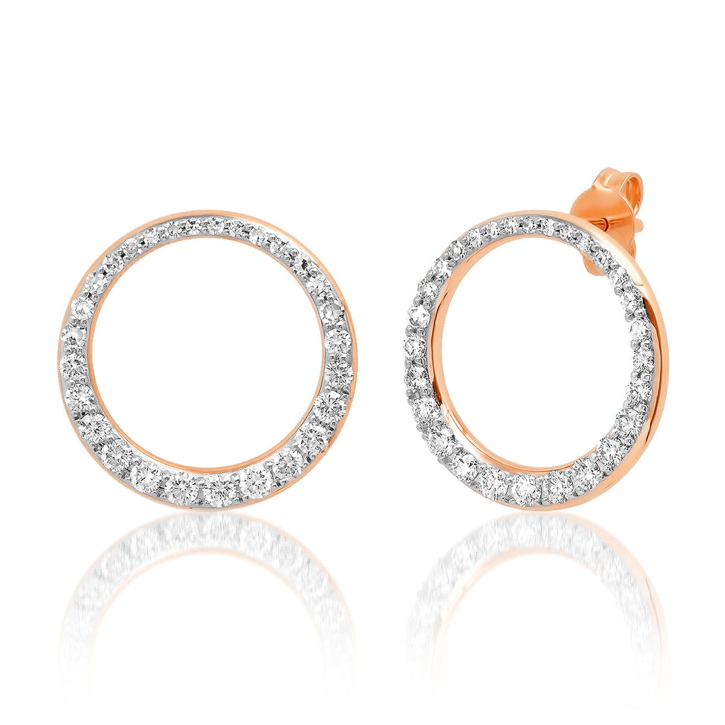 Asymmetrical Diamond Loop Earrings