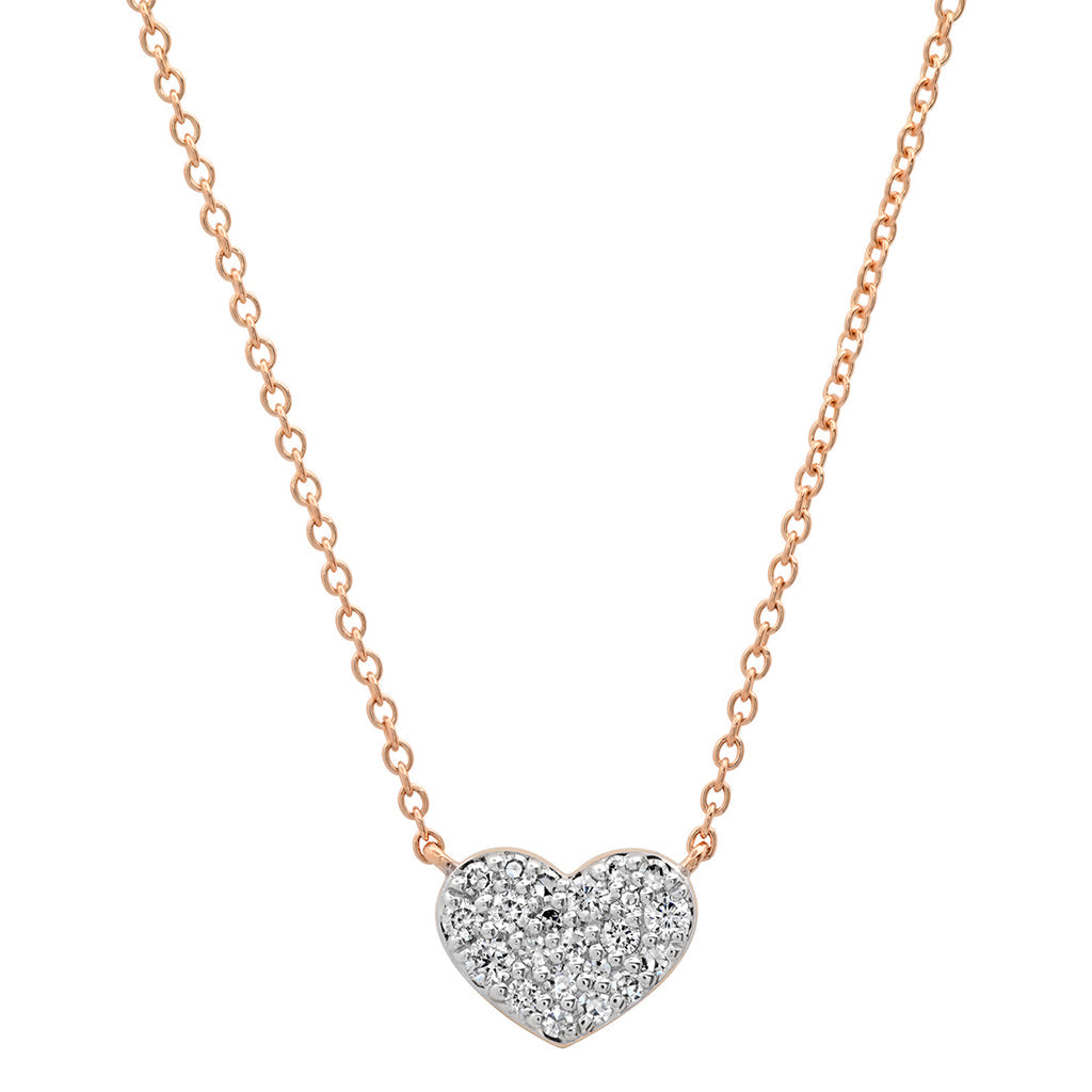 Diamond Chubby Heart Necklace