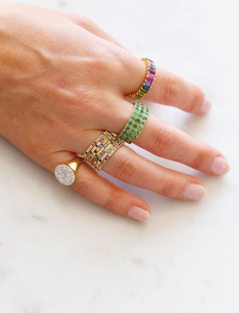 Multi Colored Eternity Band