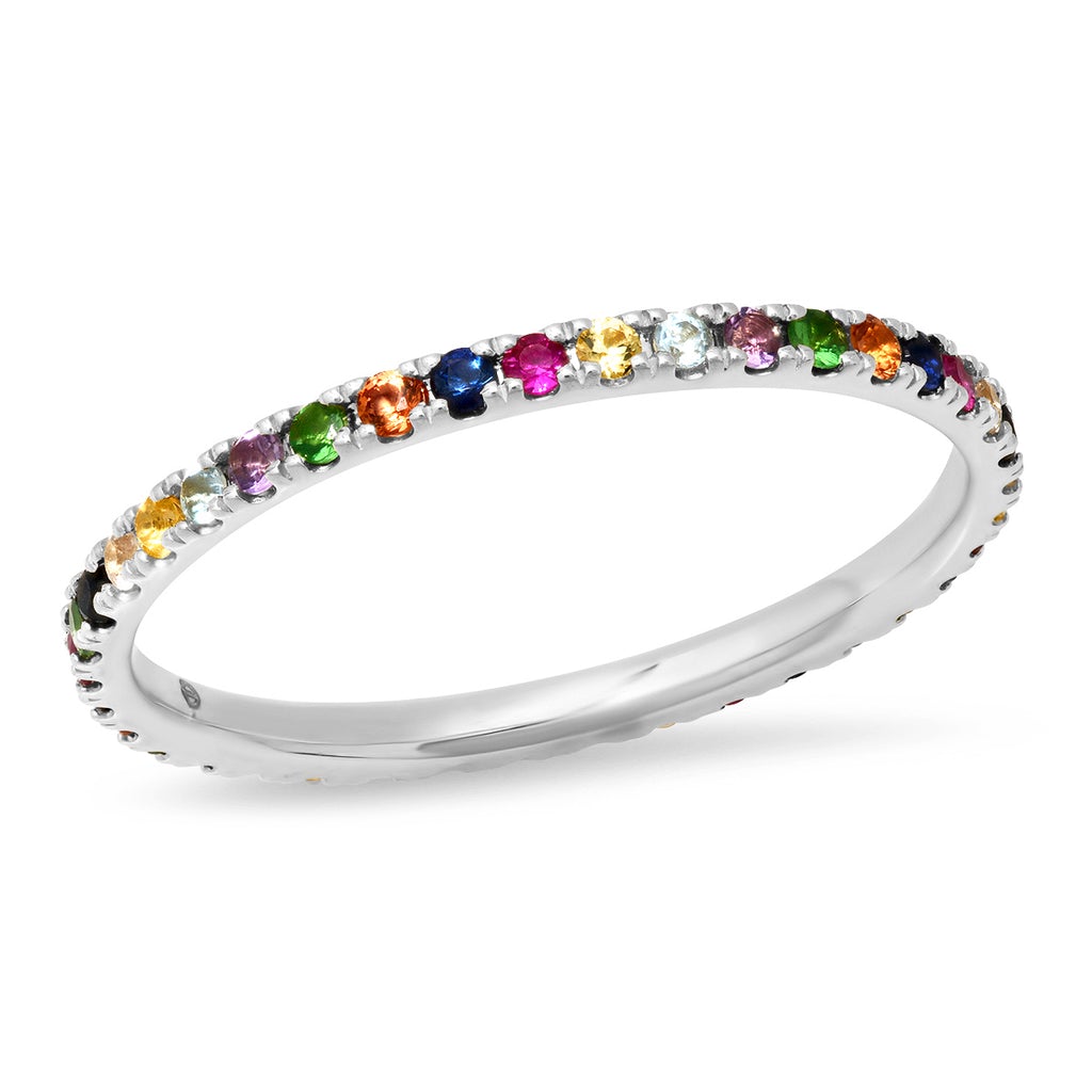 Multi Colored Eternity Band