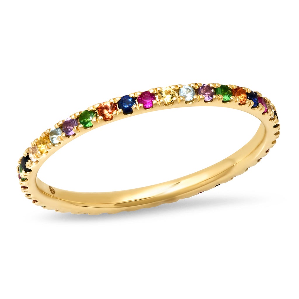 Multi Colored Eternity Band