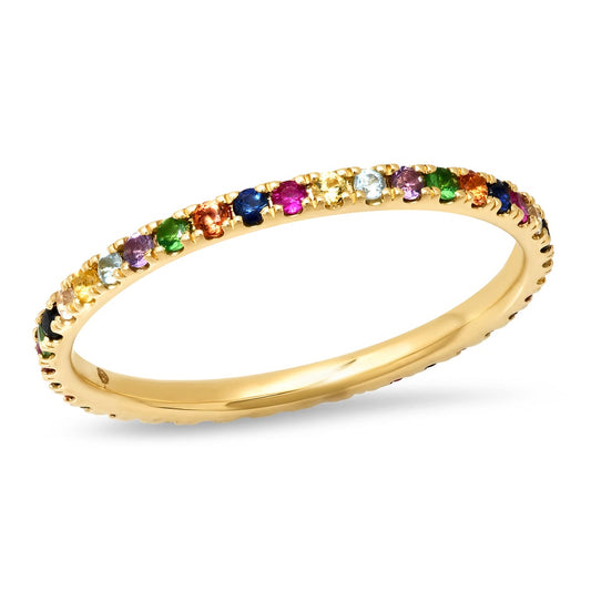 Multi Colored Eternity Band