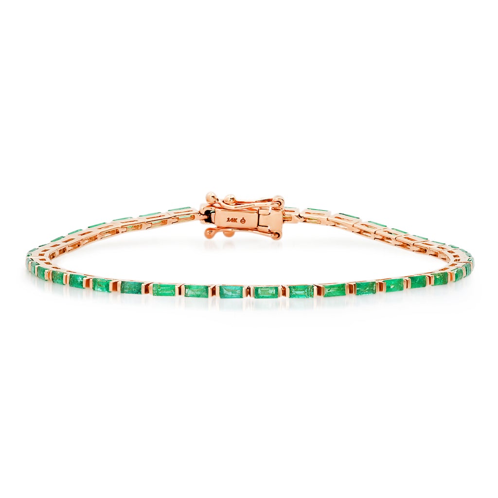 Emerald Baguette Tennis Bracelet