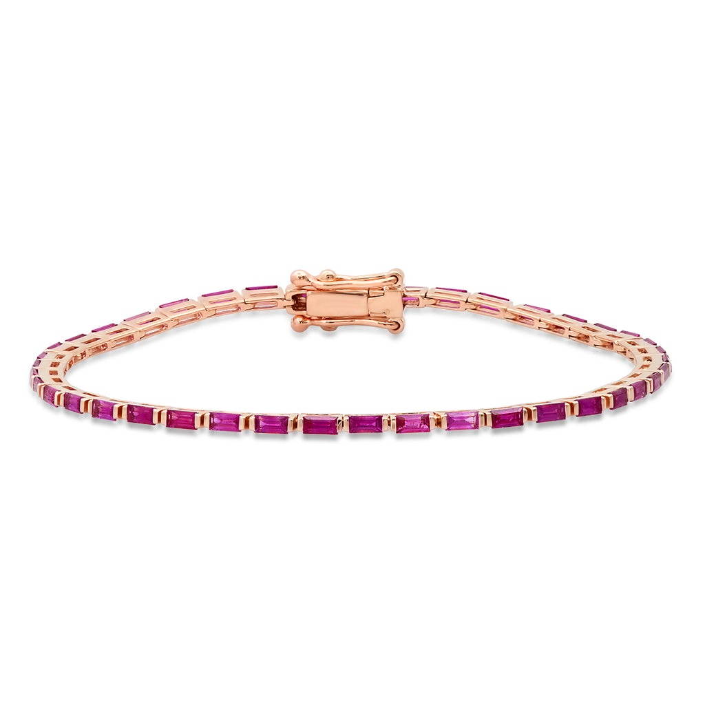 Ruby Baguette Tennis Bracelet