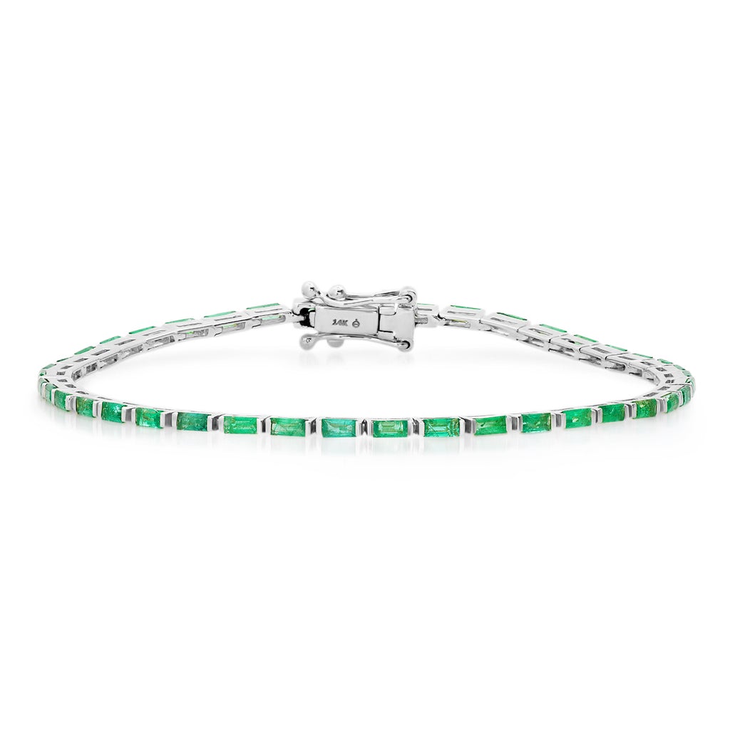 Emerald Baguette Tennis Bracelet