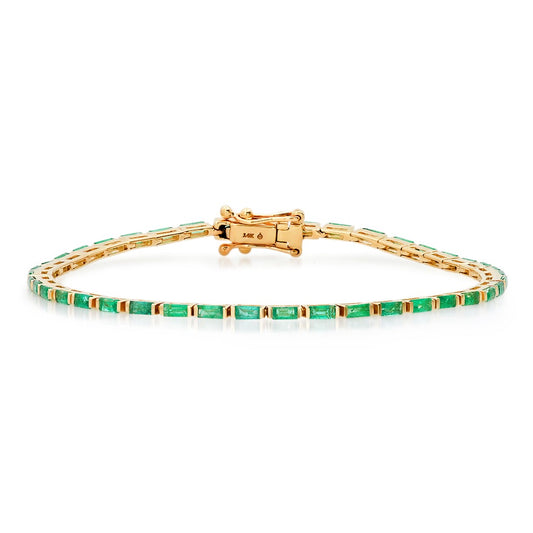 Emerald Baguette Tennis Bracelet