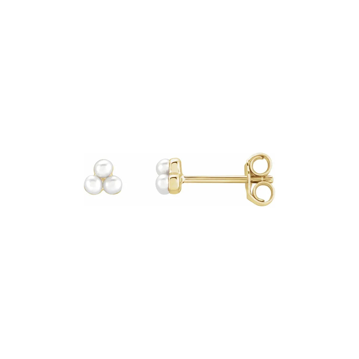 Tiny Triple Pearl Studs